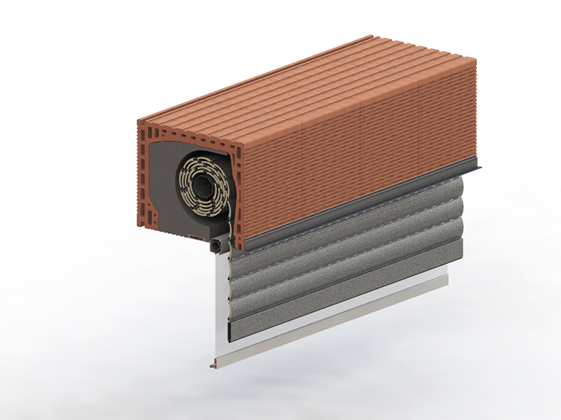 Mit nochmals verbesserten Dämm- und Schallschutzwerten überzeugt das komplett überarbeitete Ziegelrollladenkastensystem. Foto: © Beck+Heun