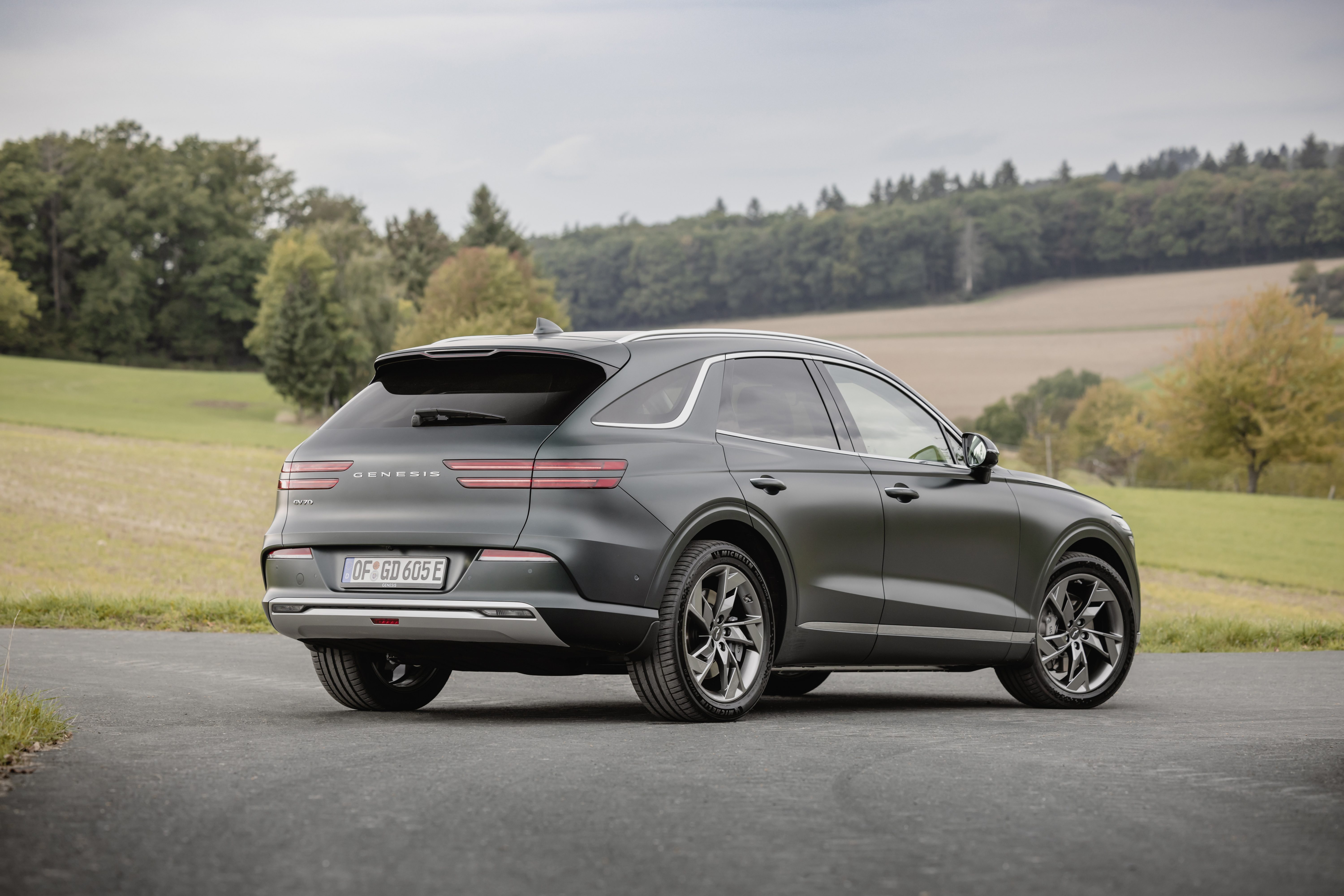 Angeboten wird der 360 kW (490 PS) starke GV70 mit Allradantrieb, Foto: © Genesis Angeboten wird der 360 kW (490 PS) starke GV70 mit Allradantrieb, Foto: © Genesis