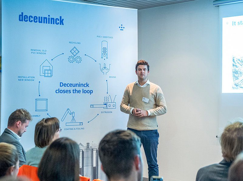 Deceuninck erhöht die die betriebsinterne Recyclingkapazität auf 40.000 Tonnen jährlich bis 2024. Im Bild Emile Coene, Deceuninck. Foto: © Deceuninck