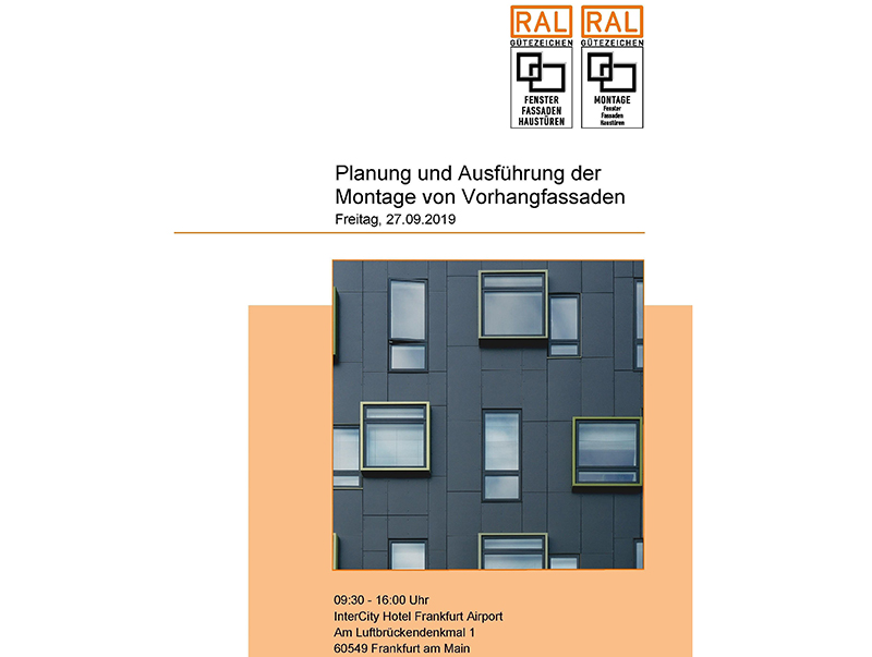 Einladung zum Fassadenseminar Foto: © Gütegemeinschaft Fenster, Fassaden und Haustüren