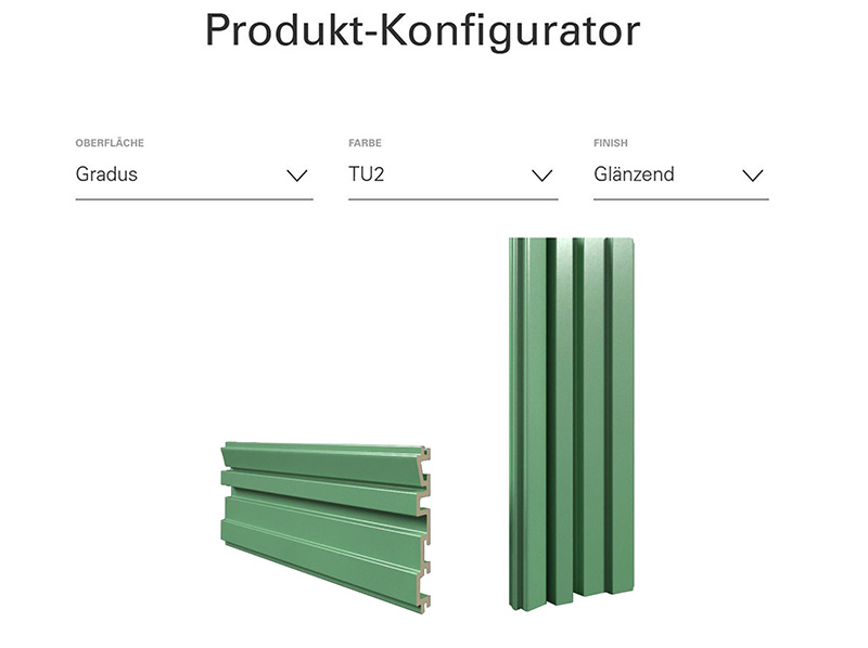 Die Vielfalt an Kombinationen von Oberfläche, Farbe und Finish, die der Konfigurator bietet, ermöglicht es, eine klare Vision der Keramikfassade zu entwickeln. Foto: © Leipfinger-Bader GmbH