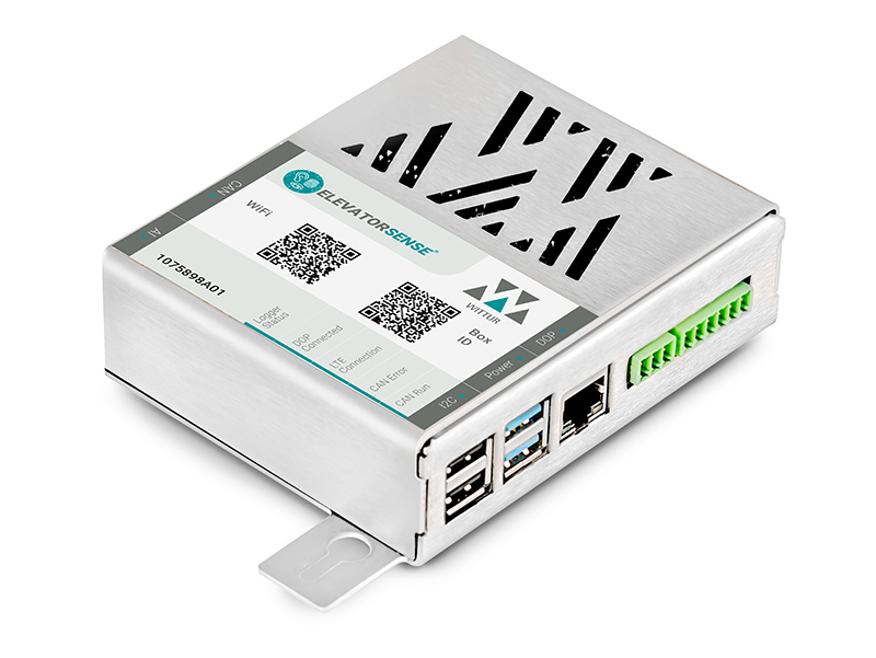 ElevatorSense on-board electronics are protected by a stainless steel housing. Photo: © Wittur