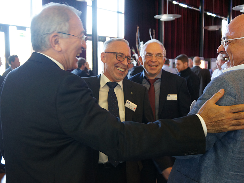 He was also very active at European level: Wolfgang Adldinger in conversation at ELCH 2018. Photo: © LIFTjournal / Ulrike Lotze