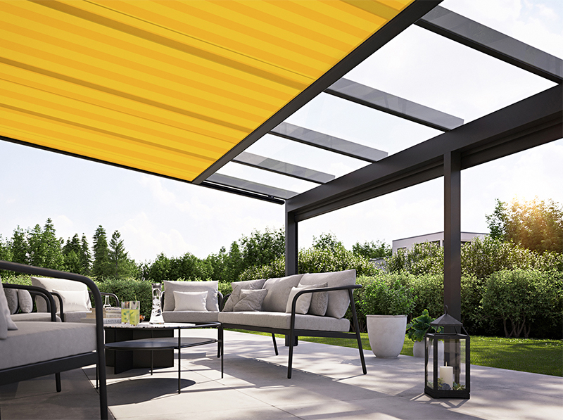 Eine neue Pop-Art Edition ergänzt die Kollektion um zehn knallige Dessins mit besonderer Strahlkraft. Foto: © Markilux