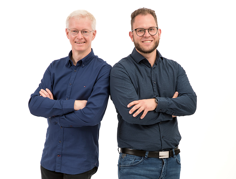 Thorsten Meinel (left) and Michael Cloßin have taken the plunge into self-employment. Photo: © Martin Christ / Meinel & Closin Aufzüge