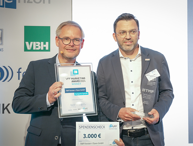 In der Kategorie Specials konnte die TMP Fenster + Türen GmbH AUS Bad Langensalza den Award mit nach Hause nehmen. Foto: © VFF