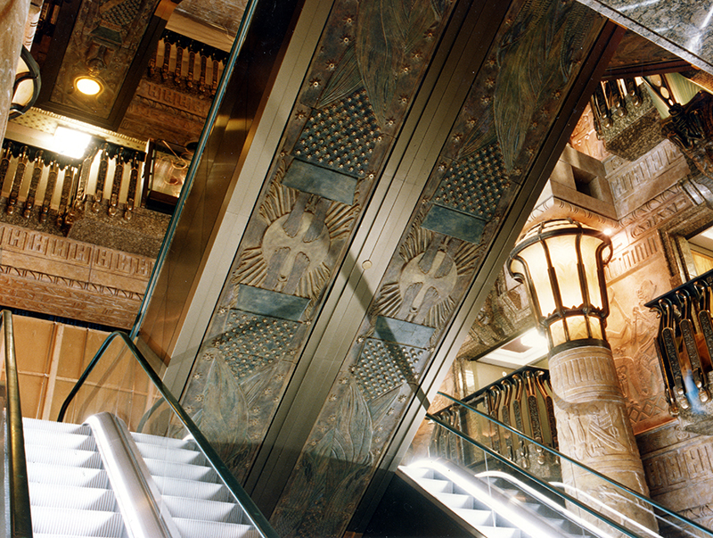 The undersides of the escalators also bore reliefs of the goddess Isis as ruler of the world. Photo: © William Mitchell