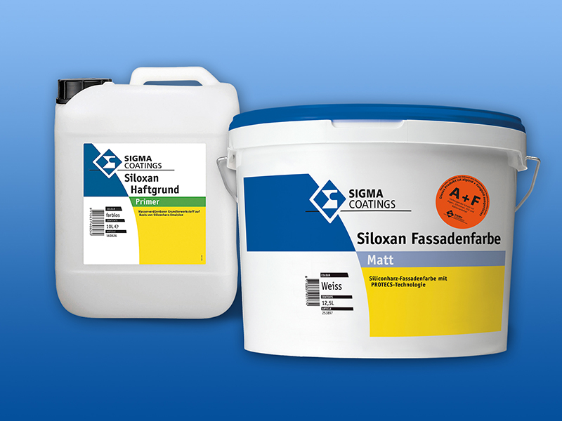 Die „Sigma Siloxan Fassadenfarbe A&F“ mit Protecs-Technologie hält durch die kompakte Molekularstruktur des Bindemittels Fassaden länger sauber und trocken. Foto: © PPG Coatings Deutschland GmbH