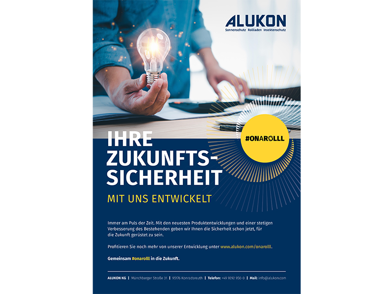 Alukon möchte sich mit der aktuellen Markenkampagne Gemeinsam on a Rolll als vertrauensvoller Partner für seine Kunden positionieren. Foto: © Alukon