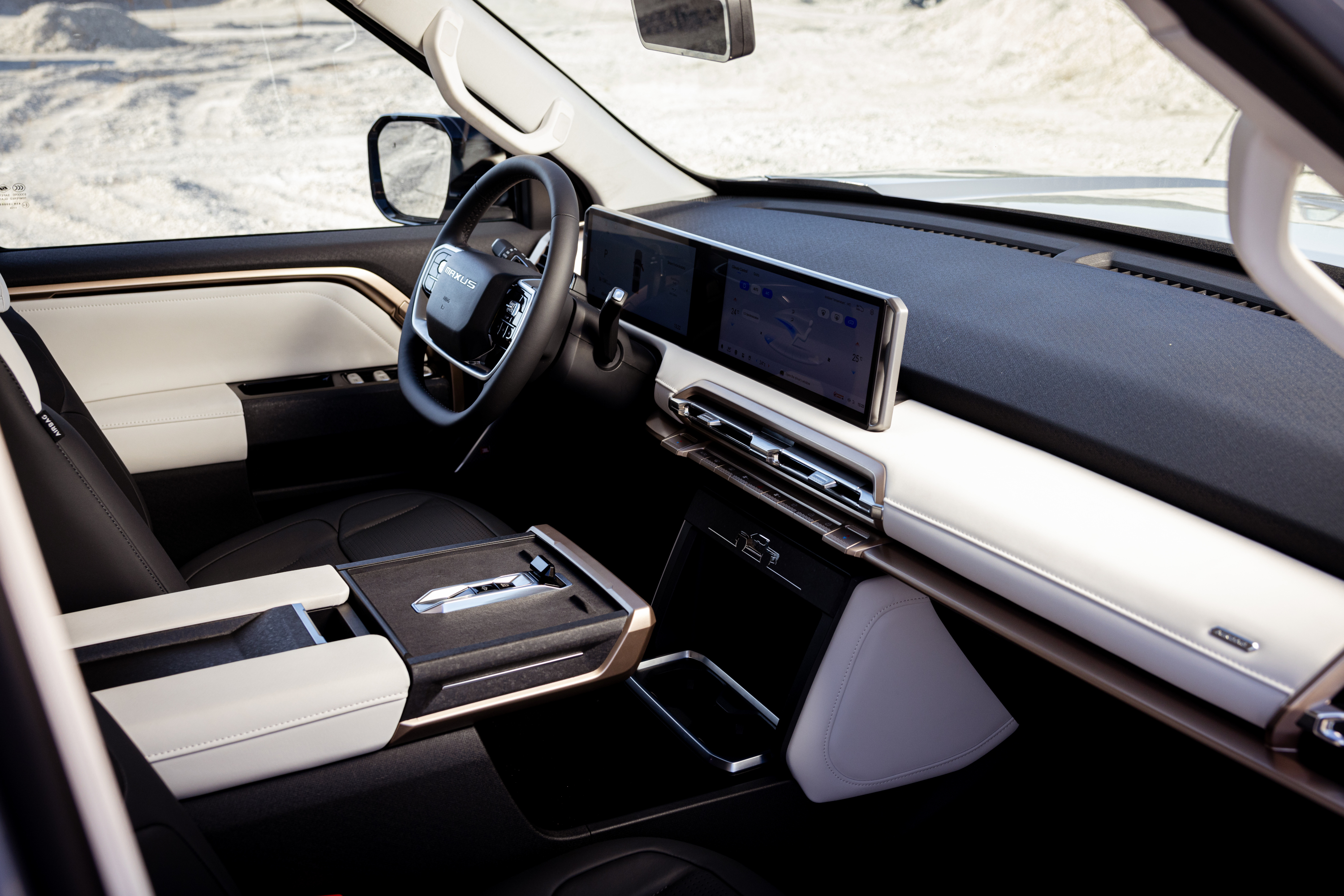 Blick auf das Cockpit des vollelektrischen Pick-ups eTerron 9 von Maxus. Foto: © Maxus Blick auf das Cockpit des vollelektrischen Pick-ups eTerron 9 von Maxus. Foto: © Maxus