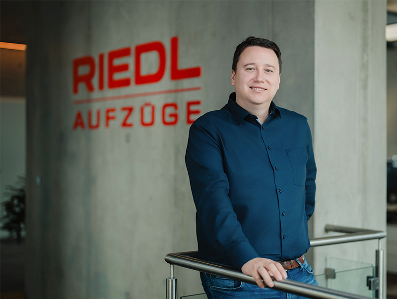 Austrian Thomas Leitner has been the third managing director of Riedl Aufzüge since the end of 2023. Photo: © Riedl Aufzüge