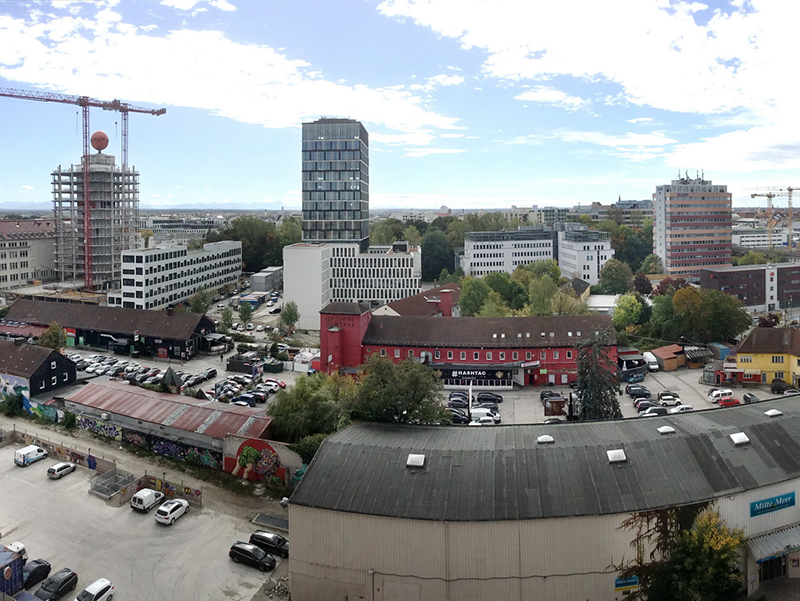 Der Blick über München: Jede Menge Platz für moder-ne Architektur mit dem modernen Werk- und Wertstoff Aluminium. Foto: © A|U|F