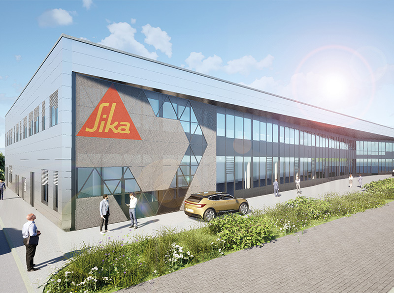 Im neuen Technical Service Center von Sika wird die Anwendungsberatung der Bereiche Industrie und Kleben & Dichten am Bau auf ca. 3.800 m2 ein neues Zuhause finden. Foto: © SPÄTE2 GmbH