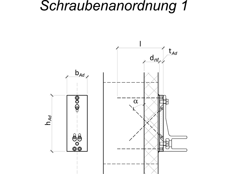 Zur Markisenbefestigung gibt es zwei unterschiedliche Möglichkeiten der Schraubenanordnung. Einmal kreuzen sich die schrägen Schrauben miteinander in Dämmung oder Holzbauteil, das andere Mal mit den horizontalen Schrauben. Foto: © Fischer