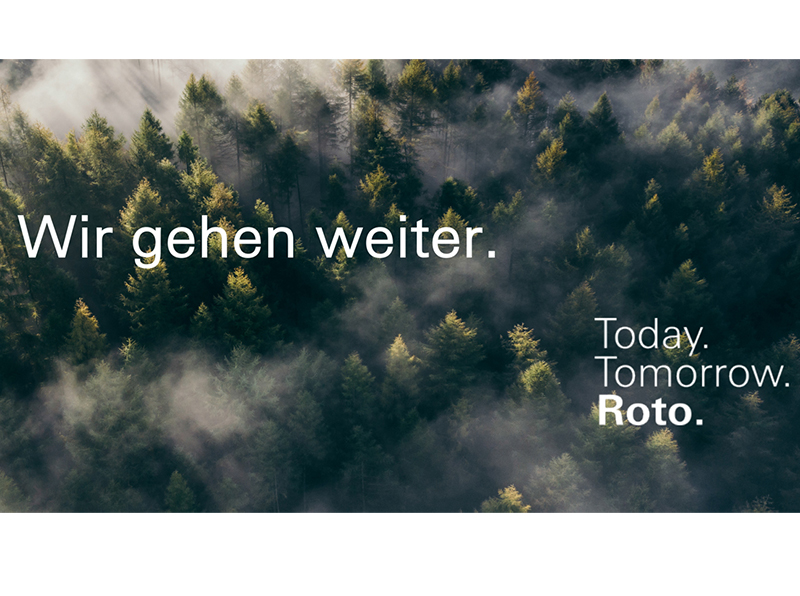 Ihren Blick auf die Zukunft betitelt die Roto-Gruppe mit den Worten Today. Tomorrow. Roto.. Dieser Dreiklang stehe zum einen für das Versprechen, auch in der Zukunft als Schrittmacher der Branche zu agieren, erklärte Dr. Keill. Zum anderen übernähmen die drei Divisionen auch zukünftig ihre soziale und ökologische Verantwortung. Foto: © Roto