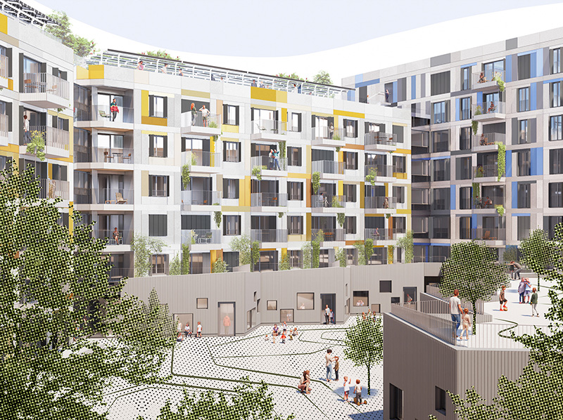 Ein innerstädtisches Stadtquartier mit Schwerpunkt Wohnen, das Stöckach Areal in Stuttgart, ist derzeit noch in Planung. Foto: © Sauerbruch Hutton
