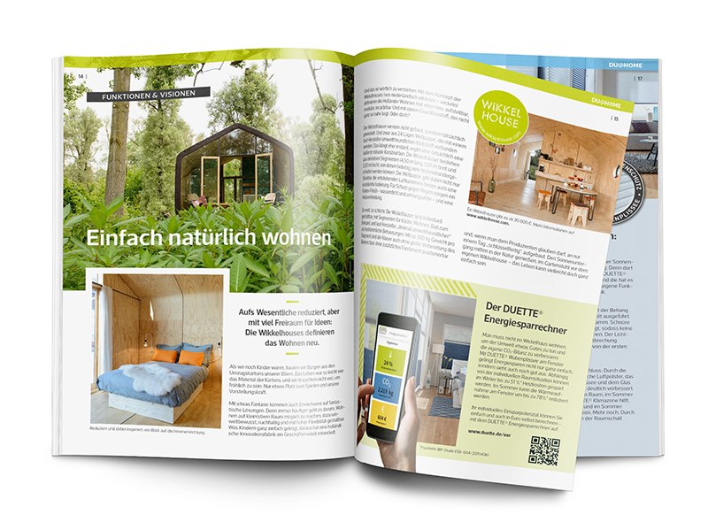 Ideenreich und mit viel Inspiration erlebt der Leser den Lifestyle und die Welt des Wabenplissees für die eigene Lebenswelt. Foto: © Duette