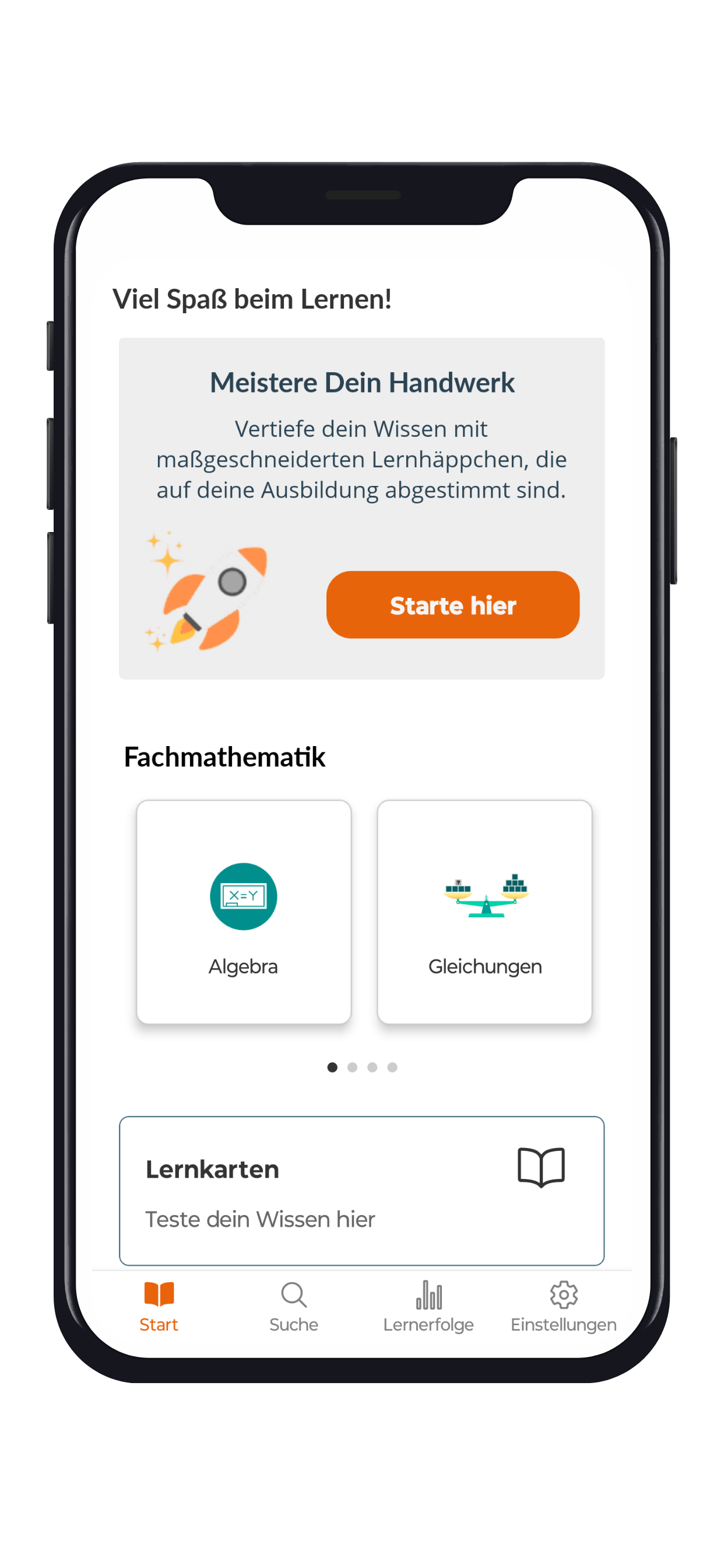 Startseite der Lern-App Skilt Foto: © Skilt