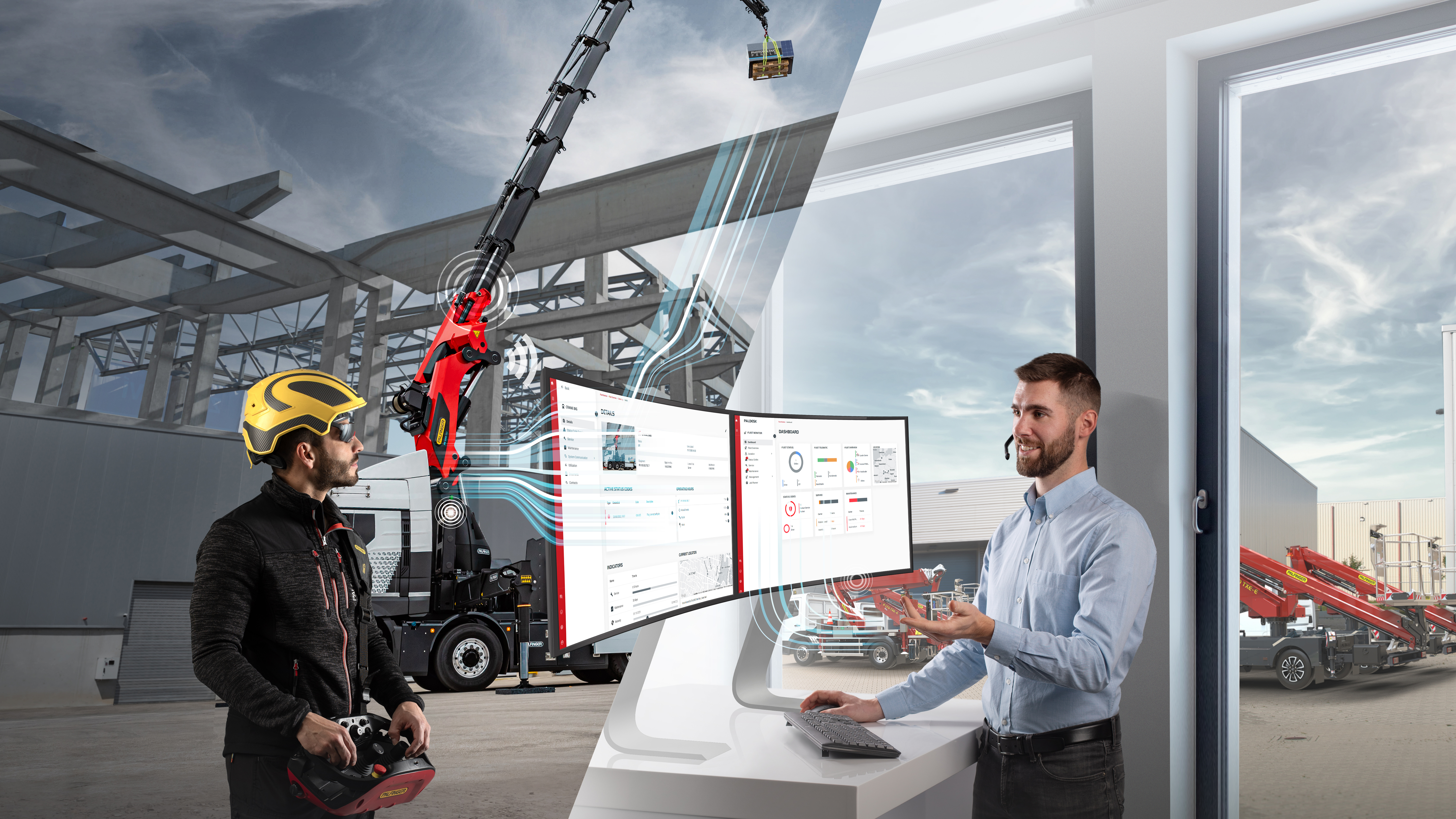 Mit dem VR1-Trainingssimulator kann der Nutzer die Feinsteuerung des Krans üben. Foto: © Palfinger