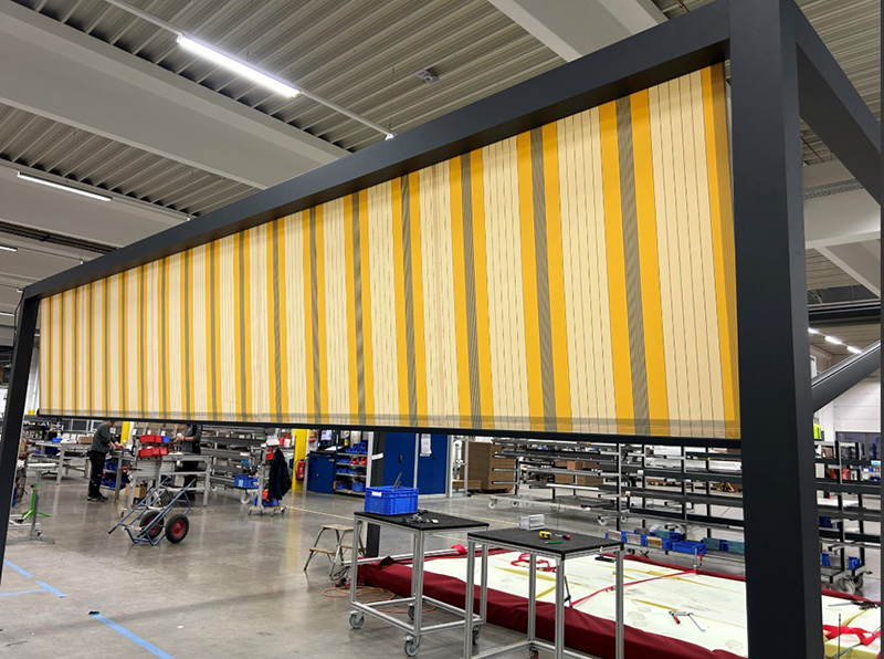 Alleinstellungsmerkmal: Das Stoffdach bietet als einzige Lösung im Markt in allen verfügbaren Größen ein durchgehendes Tuch ohne Spalt. Foto: © Erhardt