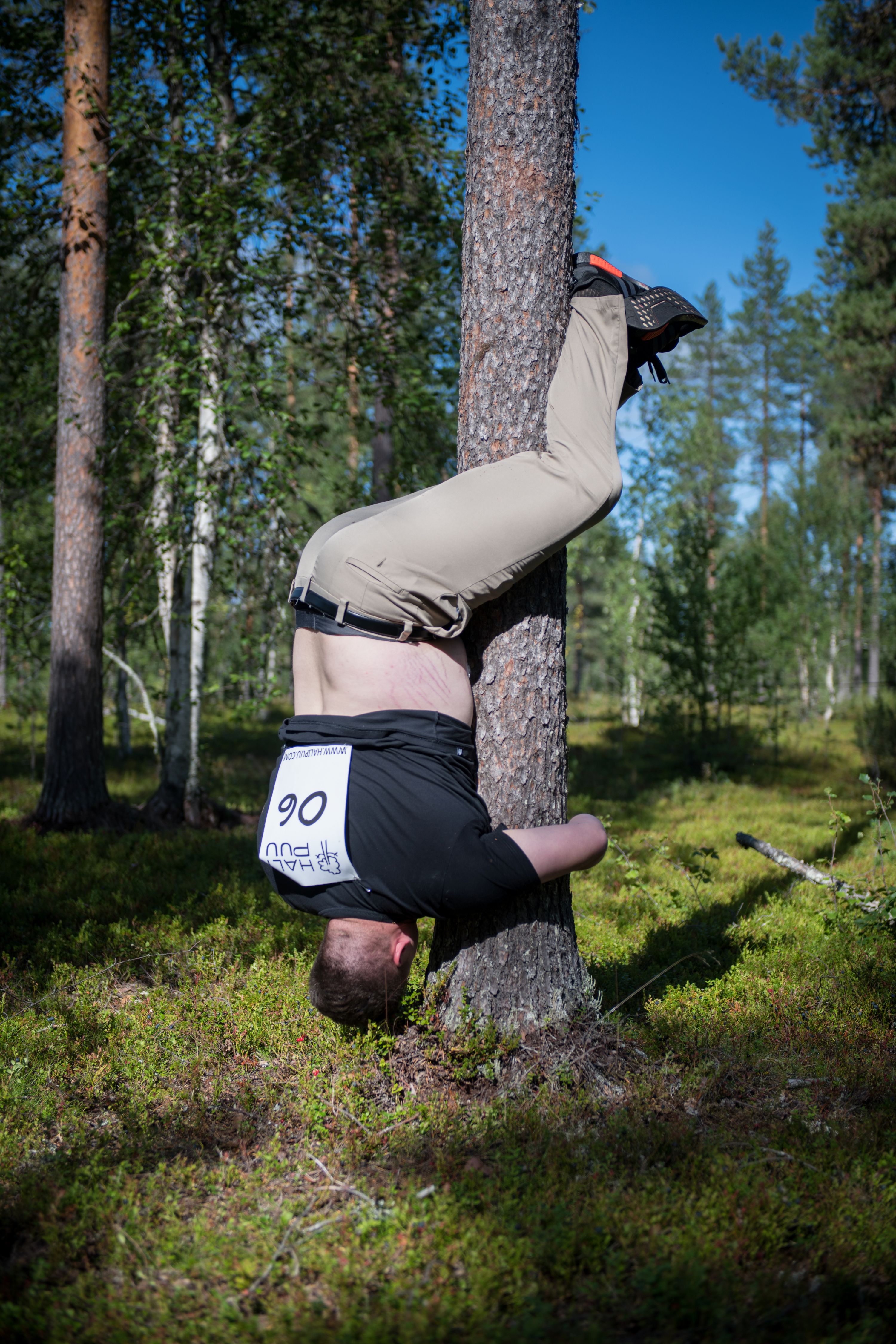 Die Umarmung der Bäume setzt sportliches Können voraus - oder einfach nur Fantasie. Foto: © Visit Finland
