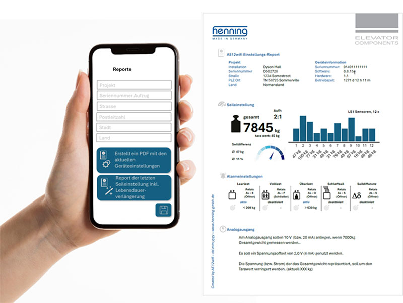 Intuitive Captive-Schnittstelle zwischen Auswerteeinheit und Smartphone zur einfachen Bedienung und Dokumentation. Foto: © Henning GmbH & Co. KG