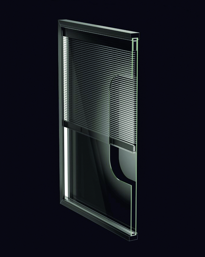 Blendschutzsysteme werden sicher im Scheiben­zwischen­raum von Mehrscheibensystemen installiert und sind laut des Arbeitskreises beim Abschattungsfaktor mit außenliegenden Systemen vergleichbar.  Foto: © Isophon Glas