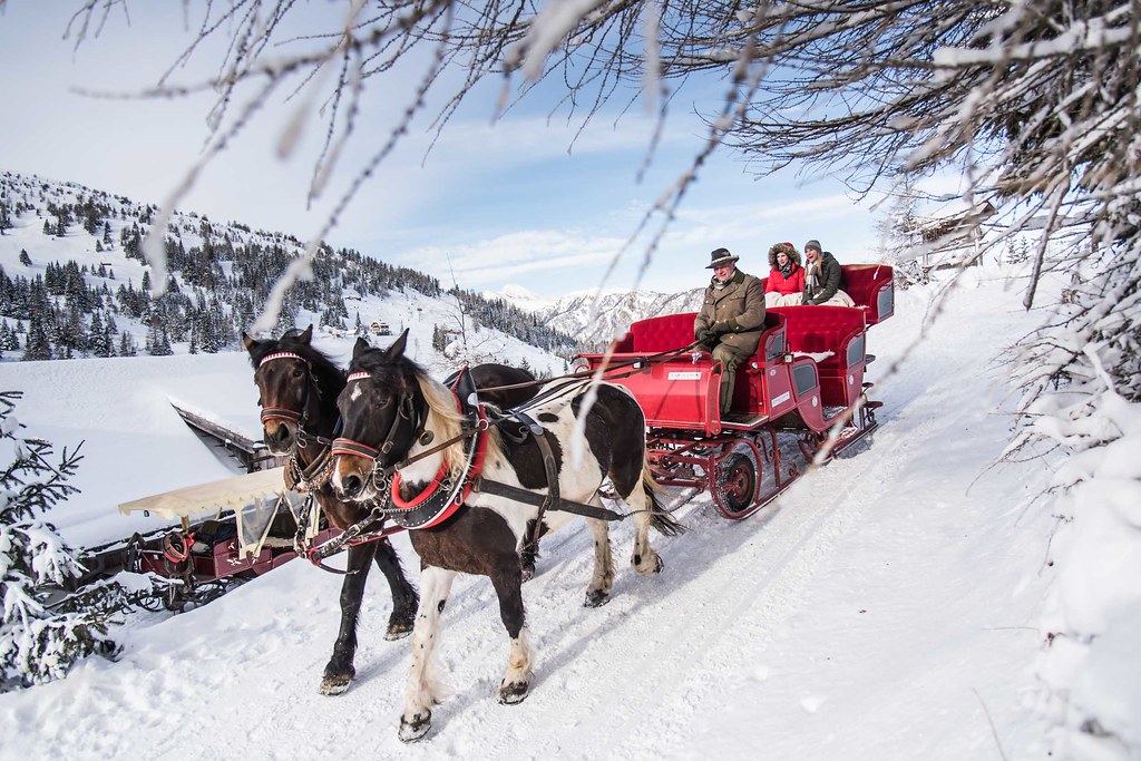 Mit dem Pferdeschlitten unterwegs am Katschberg. Foto: Region Katschberg Lieser-Maltatal © Franz Gerdl