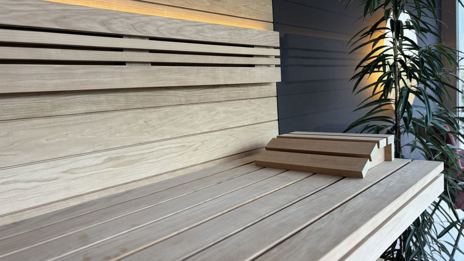 Neben klassischer Saunaausstattung in Espe natur oder Thermofichte rustikal ist thermisch behandelte Espe neu im Portfolio erhältlich.  Foto: © Westerhoff