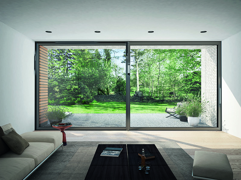 Ausgezeichnet mit dem German Design Award 2020 als Winner: Schüco Schiebesystem-Plattform ASE 60/80 TipTronic. Foto: © Schüco International KG