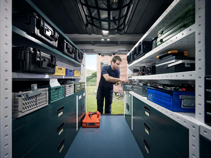 Der Kia PV5 Cargo – mit modular einzurichtendem Innenraum. Foto: © Kia Deutschland GmbH