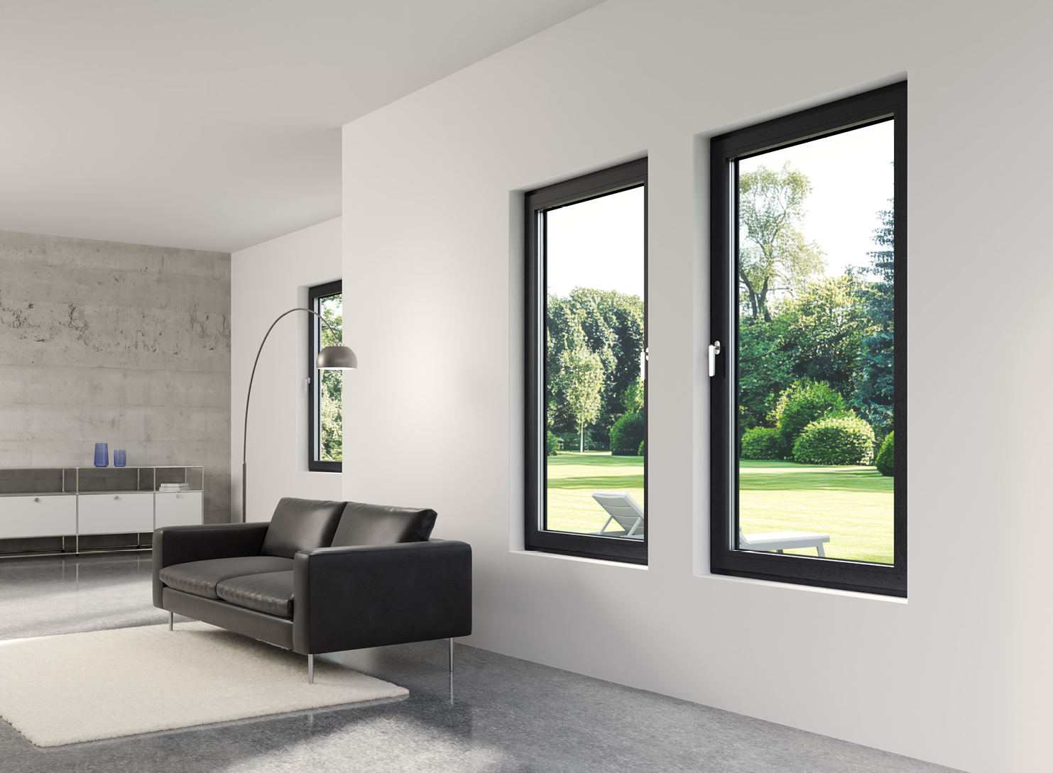 VEKA PURE 82 erf&uuml;llt mit geradlinigen Konturen und minimalen Ansichtsbreiten besondere Anspr&uuml;che an das Fensterdesign. Foto: © VEKA