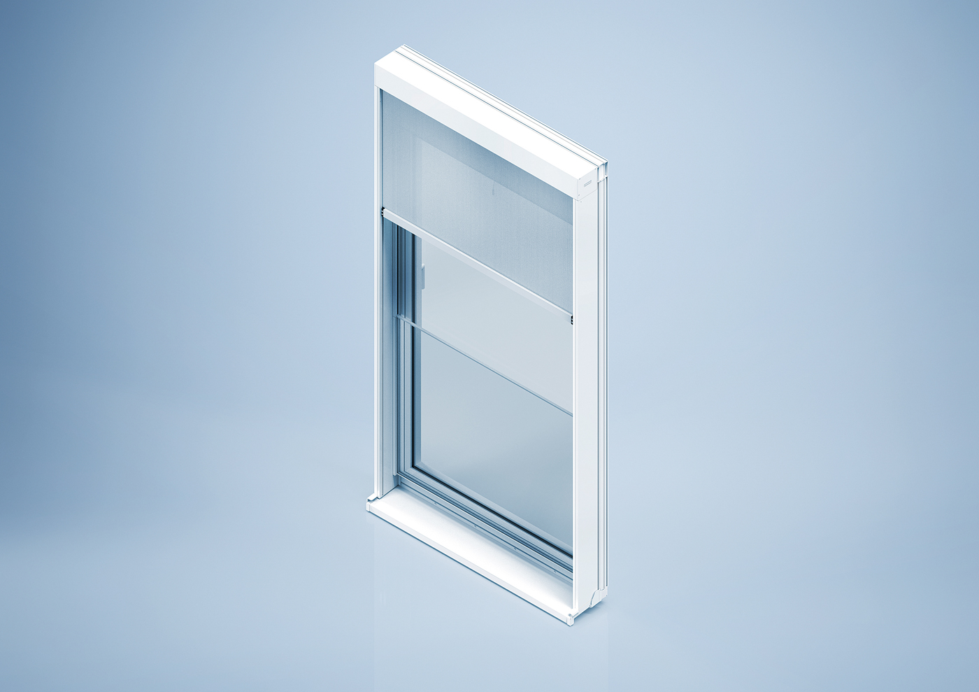 Modular aufgebaut umfasst die L&ouml;sung den Textilscreen, die Absturzsicherung, den Insektenschutz sowie die Fensterbank. Foto: © Heroal