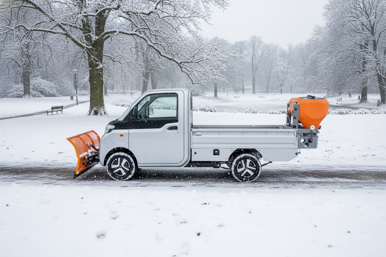 Hier die Version des ARI 458 Pro als Fahrzeug f&uuml;r den Winterdienst. Foto: © ARI Motors GmbH