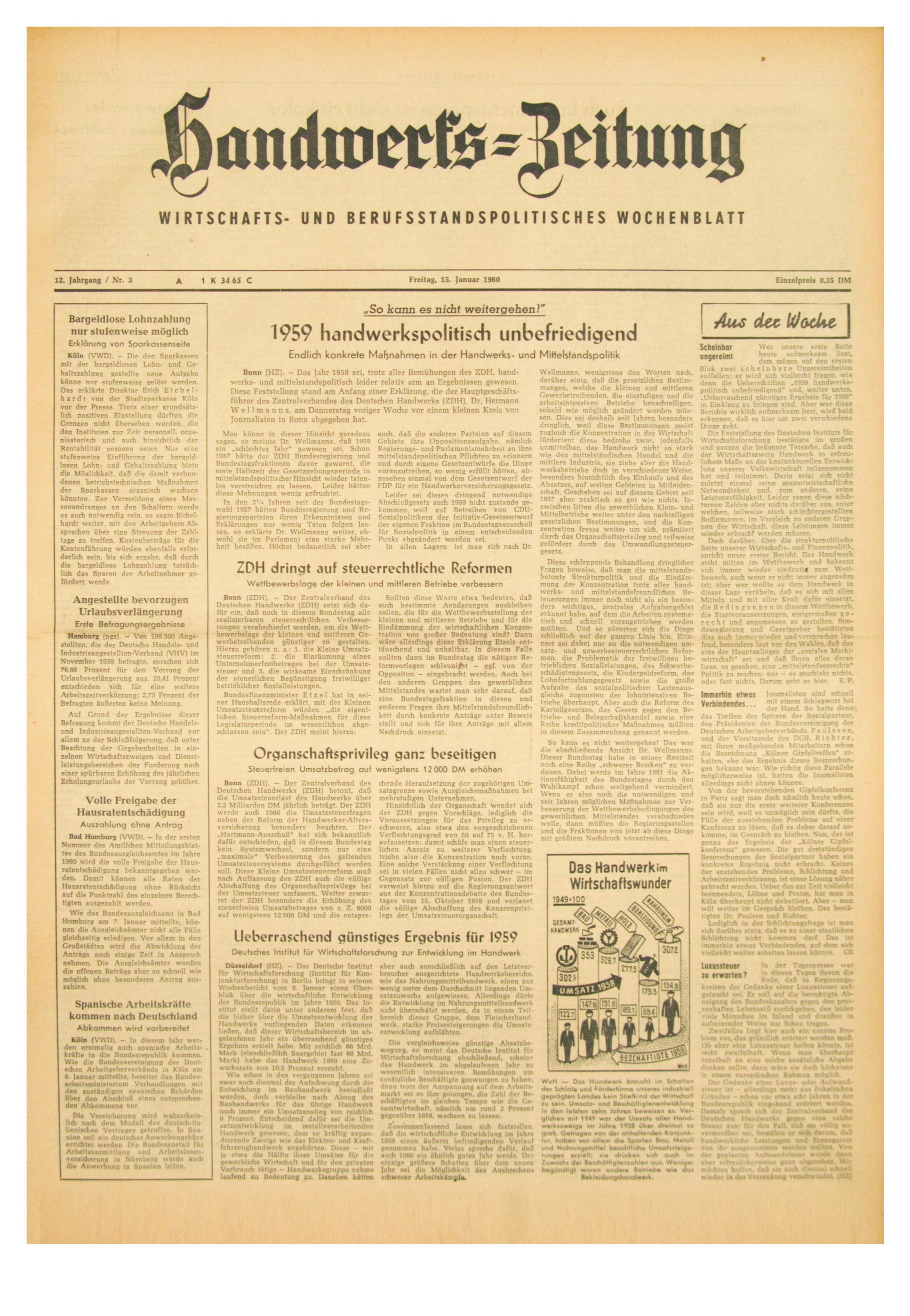 Ausgabe von 1960 Foto: © Bildarchiv VH