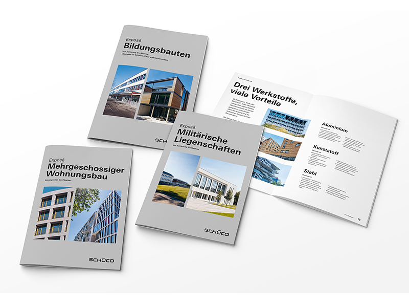 Expos&eacute;s zu Bildungsbauten, mehrgeschossigem Wohnbau und milit&auml;rischen Liegenschaften b&uuml;ndeln geb&auml;udetypische Anforderungen und zeigen, wie Sch&uuml;co L&ouml;sungen wirtschaftlichen und planungssicheren Mehrwert &uuml;ber den gesamten Lebenszyklus schaffen. Foto: © Schüco International KG