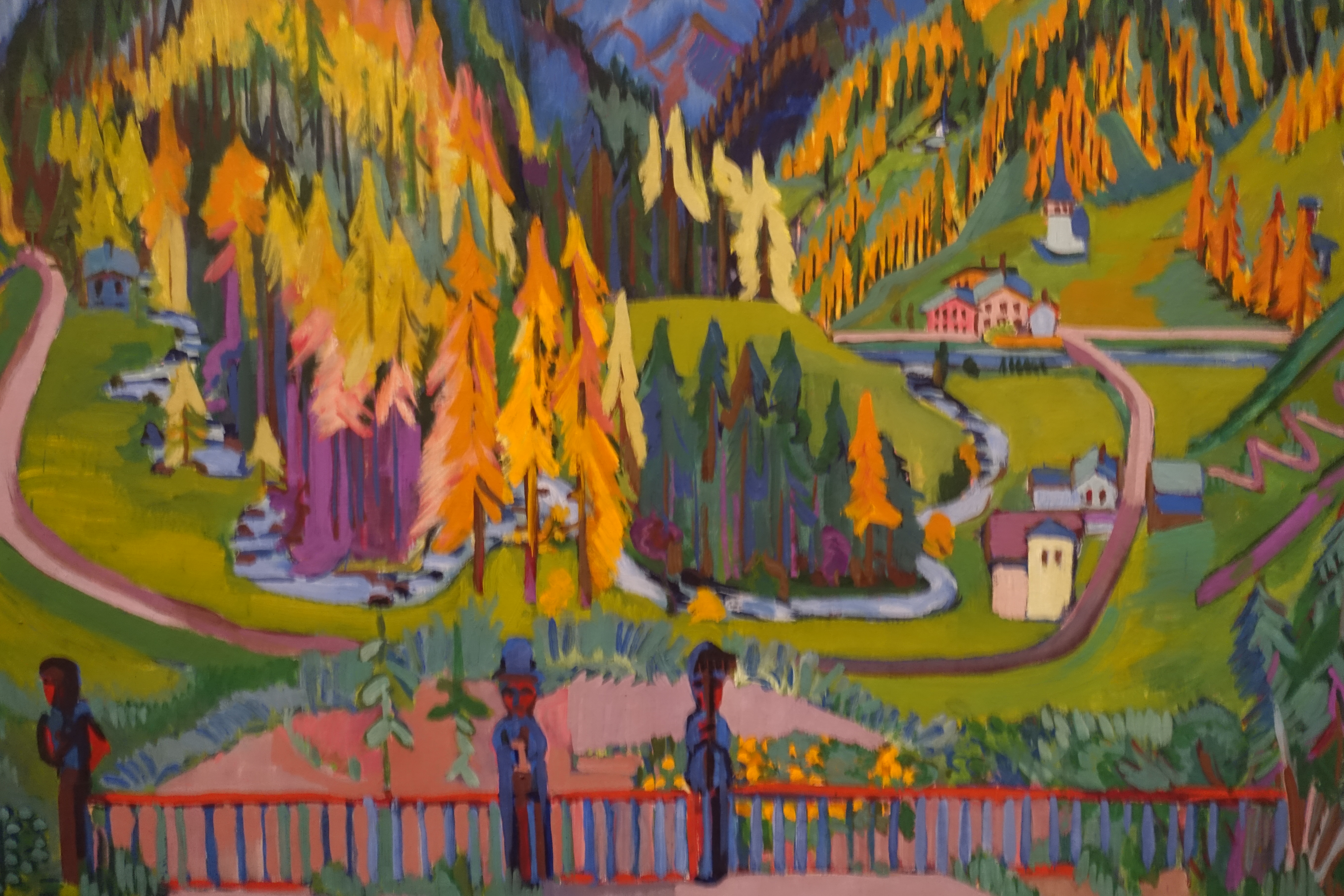 Blick aus dem Haus: Kirchner und die leuchtenden Alpen von Davos. Foto: © Günter Schenk