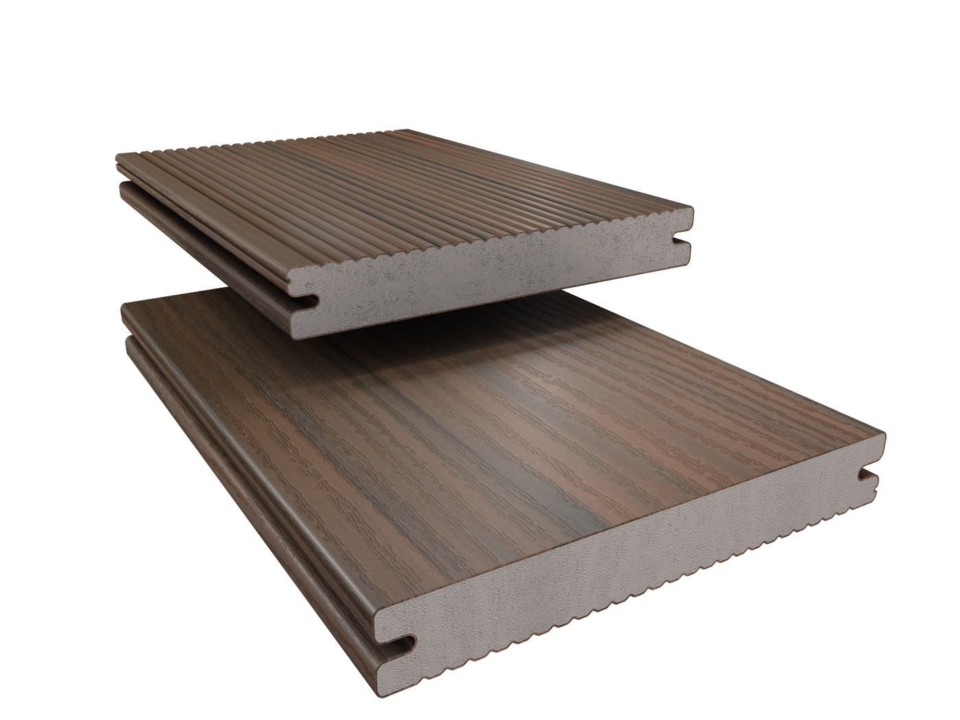 Die koextrudierten Premiumdielen mit ihrer patentierten  360 Grad-PVC-Ummantelung &uuml;berzeugen durch hohe Formstabilit&auml;t, schnelle und effiziente Montage sowie vollst&auml;ndige Recycelbarkeit. Foto: © Deceuninck Germany