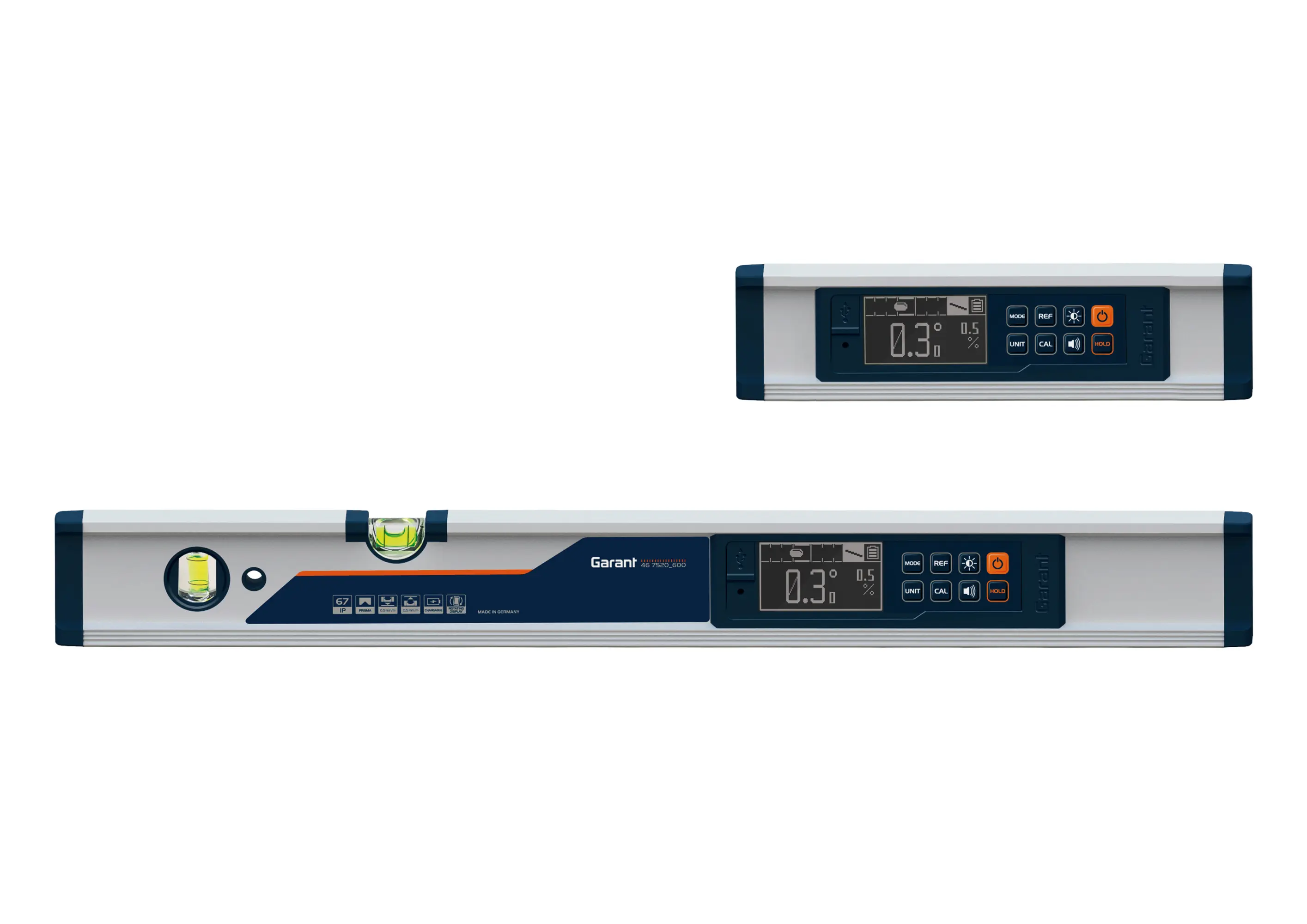 Die digitale Wasserwaage ist in acht L&auml;ngen von 250 bis 2000 Millimeter erh&auml;ltlich. Foto: © Hoffmann Group