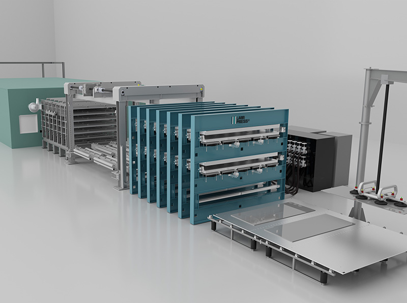 High-Output-Konfiguration der LamiPress ohne Flexibilit&auml;tsverlust. Foto: © LamiPress