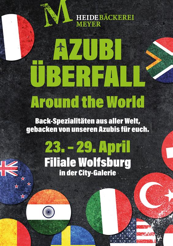  Das Motto der diesj&auml;hrigen Aktionswoche lautet Around the World. In den Filialen der Heideb&auml;ckerei Meyer arbeiten Personen aus 42 verschiedenen Nationen zusammen. Foto: © Heidebäckerei Meyer