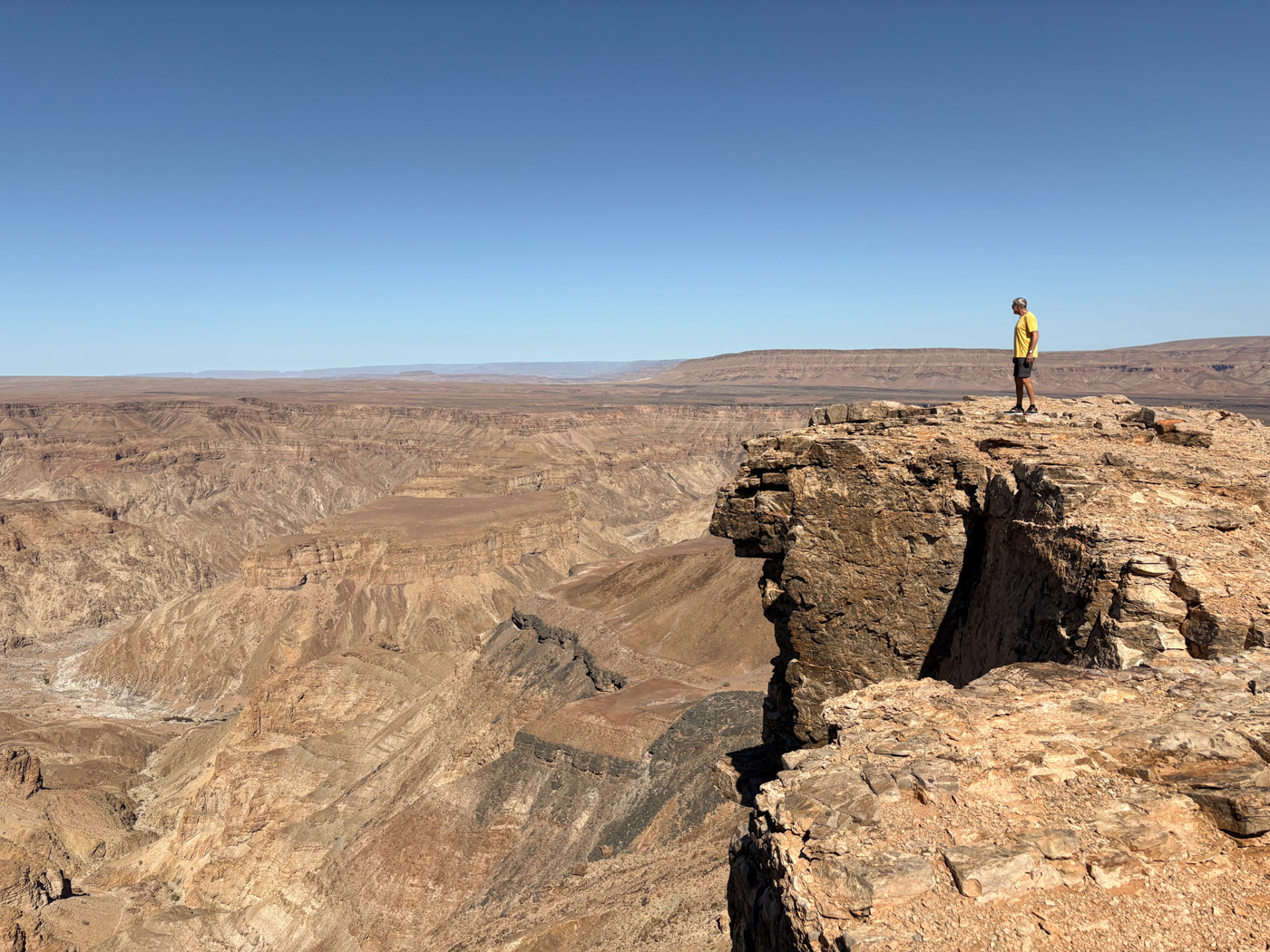 Blick hinunter in den Fish River, den zweitgr&ouml;&szlig;ten Canyon der Welt Foto: © Roland Motz