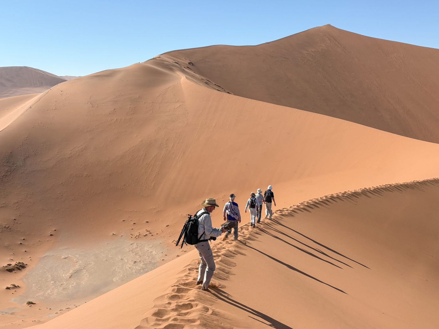 Nicht von dieser Welt: Sandd&uuml;nen &uuml;ber dem Dead Vlei. Foto: © Roland Motz