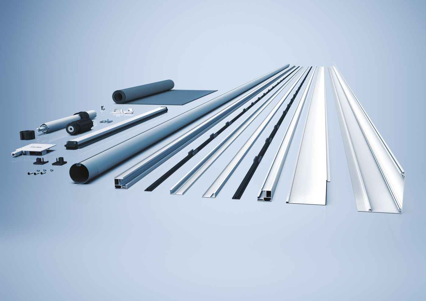 Als Systemware georderte Aluminiumprofile und Zubeh&ouml;rkomponenten werden von Fachpartnern in der hauseigenen Fertigung bearbeitet. Foto: © Heroal