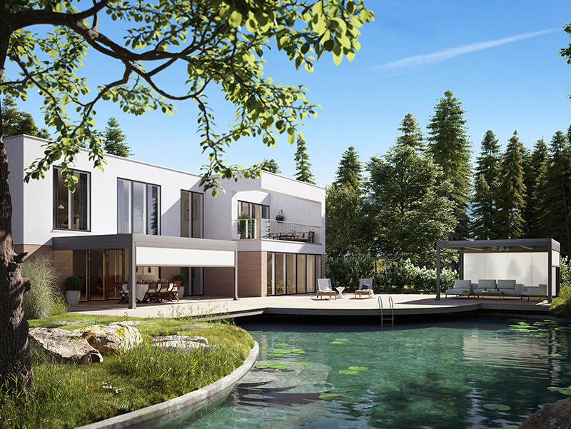 Das Profil für den direkten Wandanschluss wurde optisch verfeinert. Foto: © Markilux