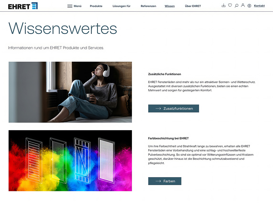Die neue Bildsprache zeigt das Sortiment in einer reduzierten, hochwertigen Darstellung. Foto: © Ehret