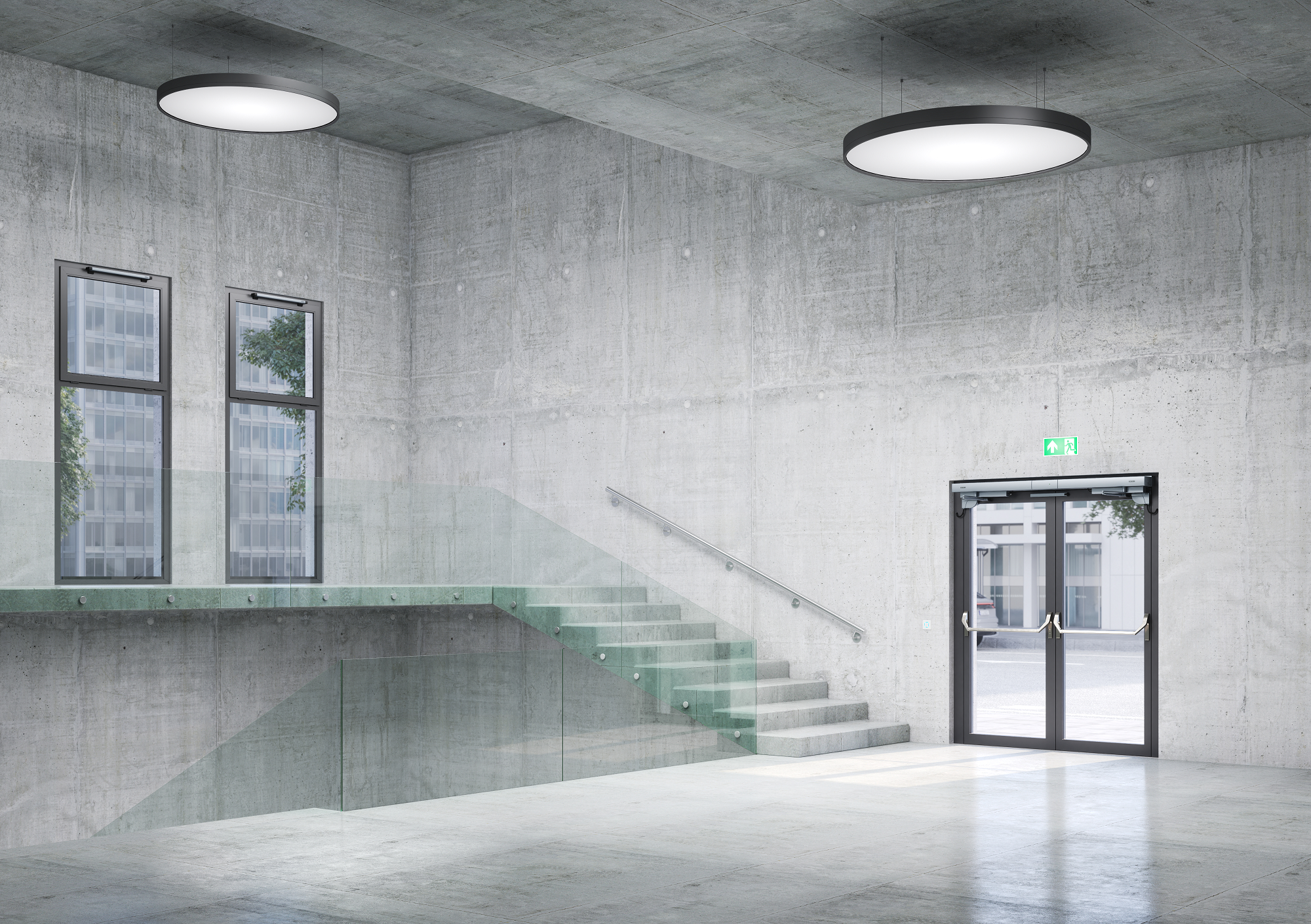 Die GC Lock Control SHEV verkn&uuml;pft alle Systembestandteile miteinander und erm&ouml;glicht die Realisierung verschiedener RWA-Zuluftl&ouml;sungen an einer T&uuml;r. Foto: © GEZE GmbH