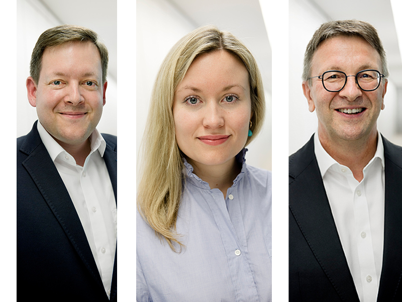 Carl-Victor Schmitt, Marie Schmitt und Peter Pieringer (von links nach rechts). Foto: © Schmitt + Sohn