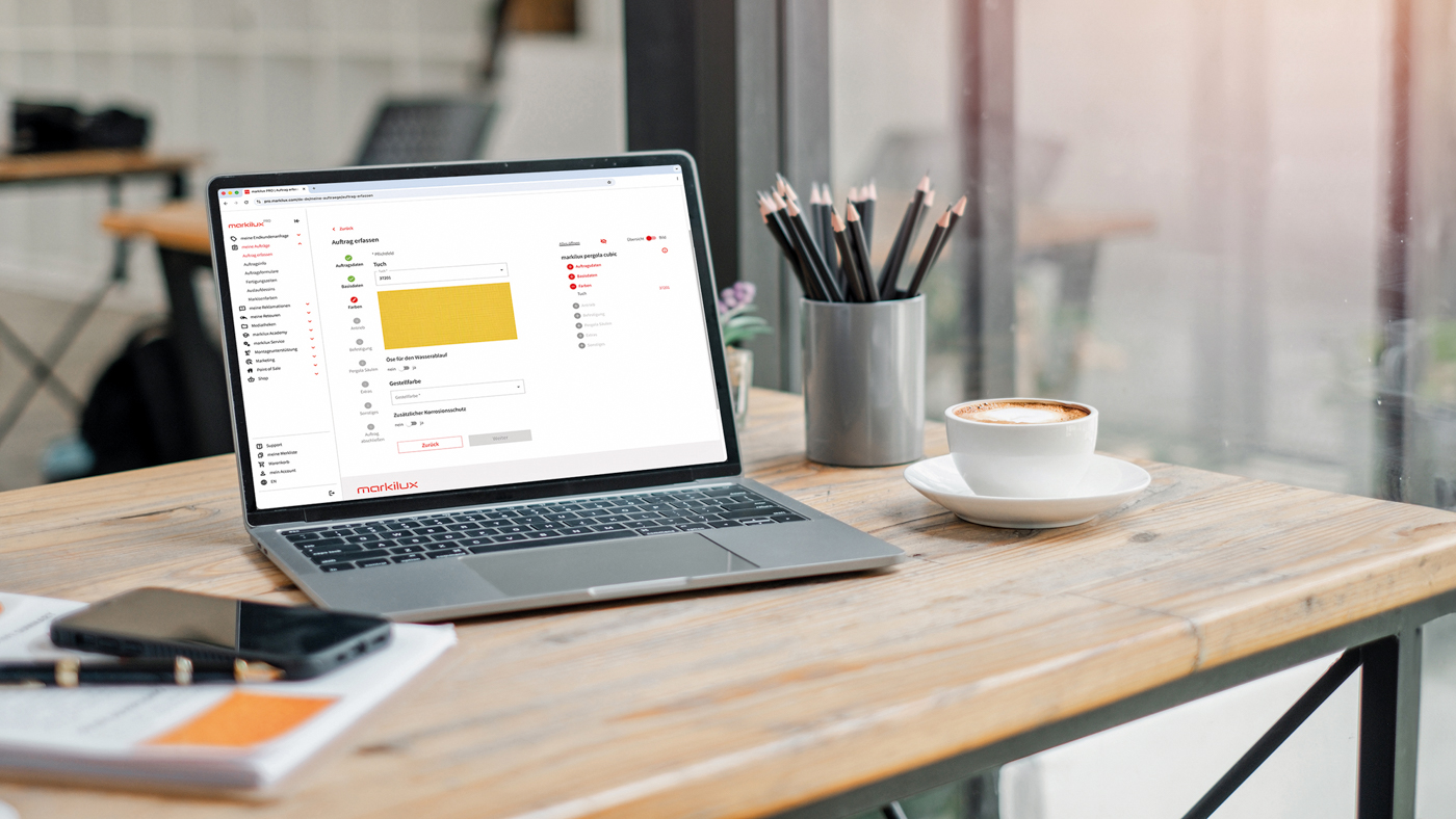 Durch eine Web-Erweiterung kann die ProSales-Funktion nun auch auf dem Desktop oder Laptop verwendet werden. Foto: © Markilux