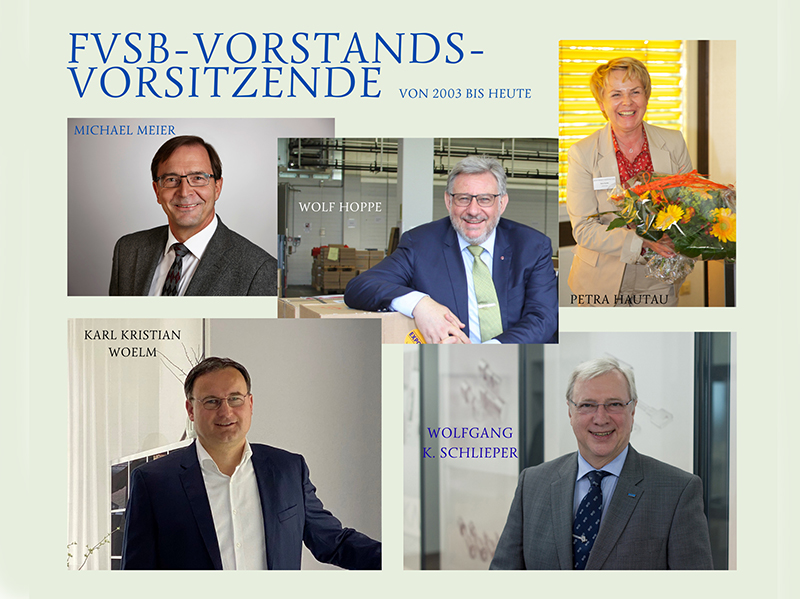 Die FVSB-Vorsitzenden von 2003 bis heute. Foto: © FVSB